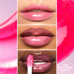COVERGIRL glossy texture close-up highlighting hydration and non-sticky finish