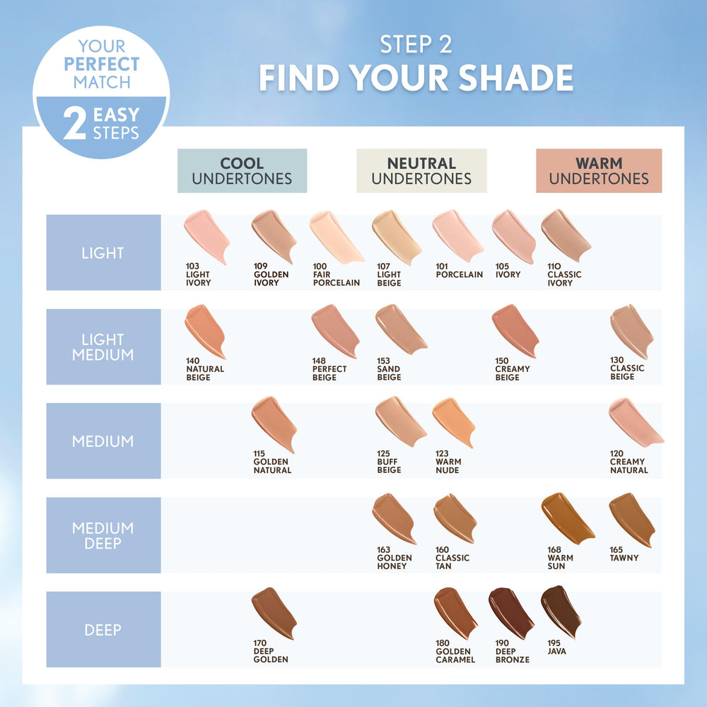 COVERGIRL model wearing foundation showcasing dewy skin and luminous look benefit
