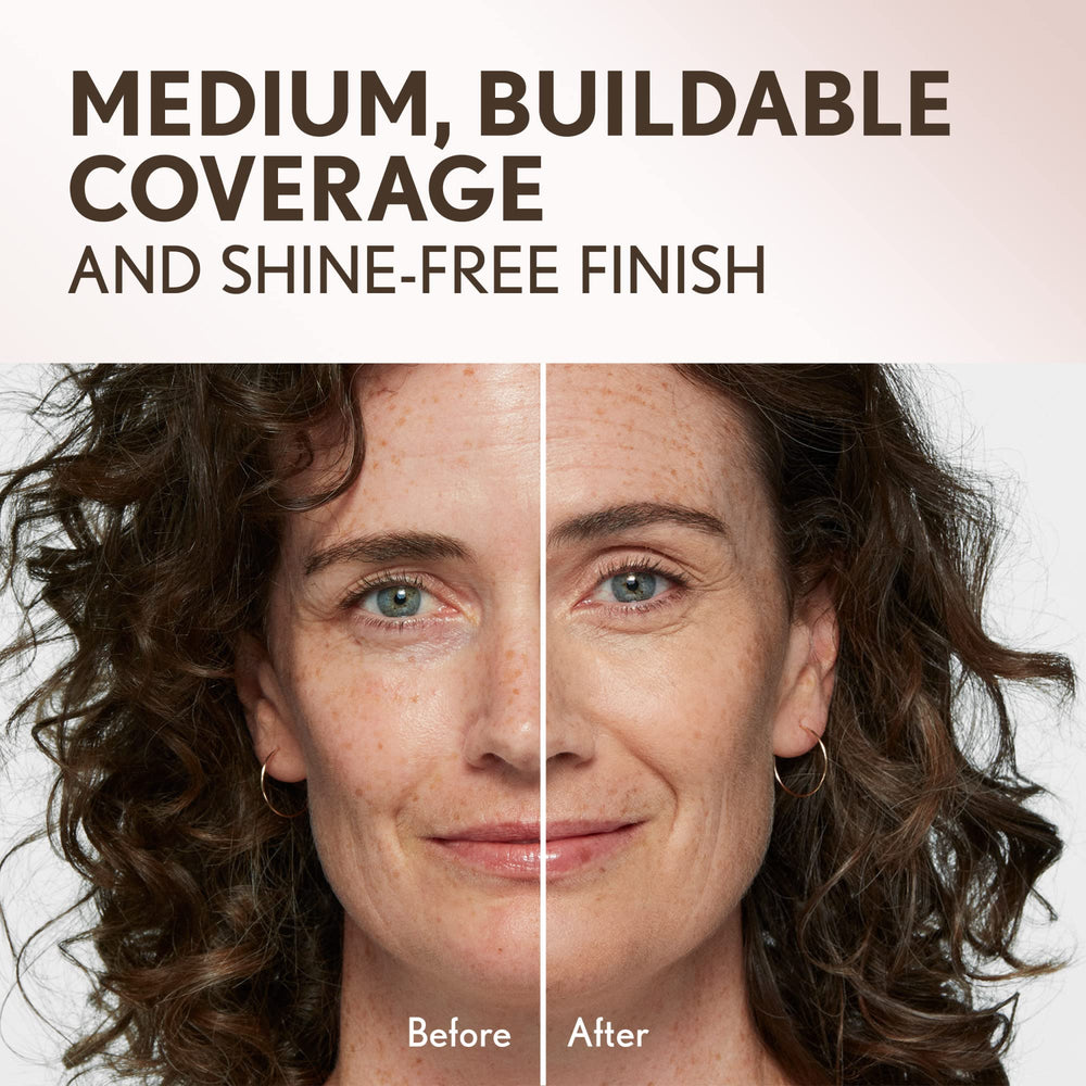 COVERGIRL finely milled powder texture close-up showing smooth, breathable finish benefit