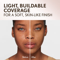 COVERGIRL swatches of Classic Tan 160 showing natural-origin pigments and blendability