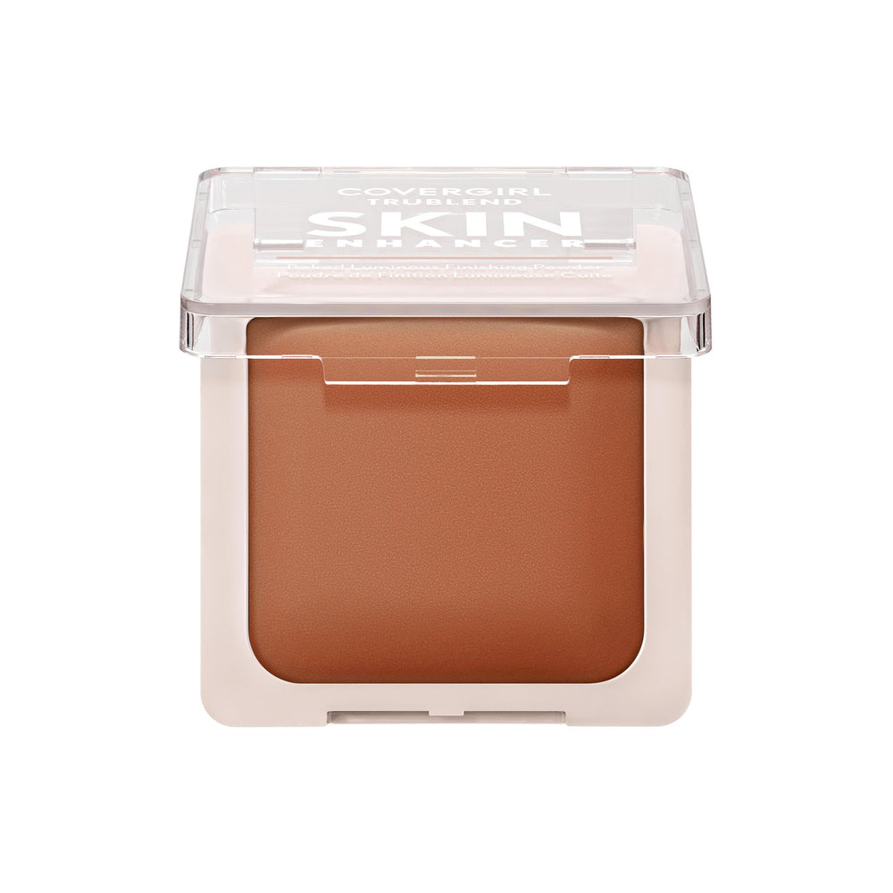 COVERGIRL close-up suede texture of baked powder highlighting smooth finish and light diffusion benefit