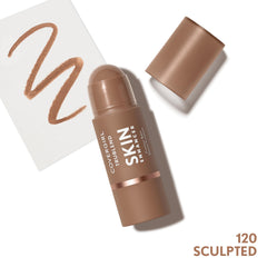 COVERGIRL contour stick opened with twist-up mechanism highlighting mess-free application