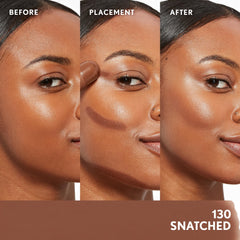 COVERGIRL contour stick swatch on arm showing blendable color payoff benefit