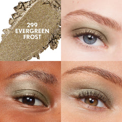 CoverGirl evergreen frost texture swipe on skin demonstrating one-swipe payoff