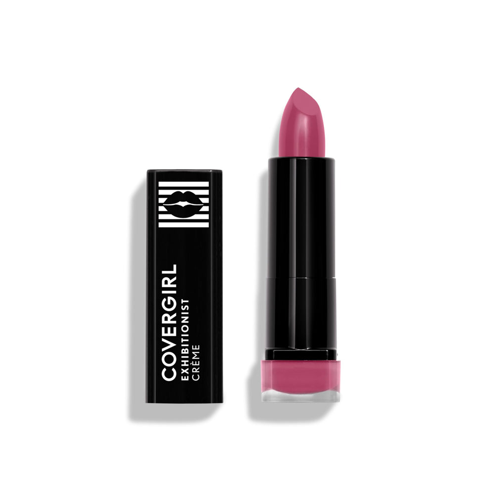 COVERGIRL lipstick front view shows vibrant Raspberry Chic color and easy-application benefit