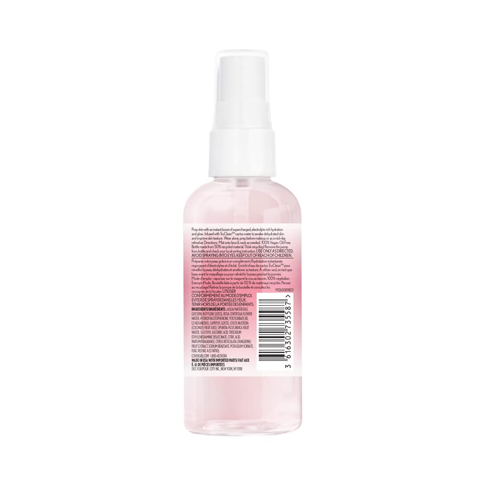 COVERGIRL fine mist spraying to hydrate skin instantly