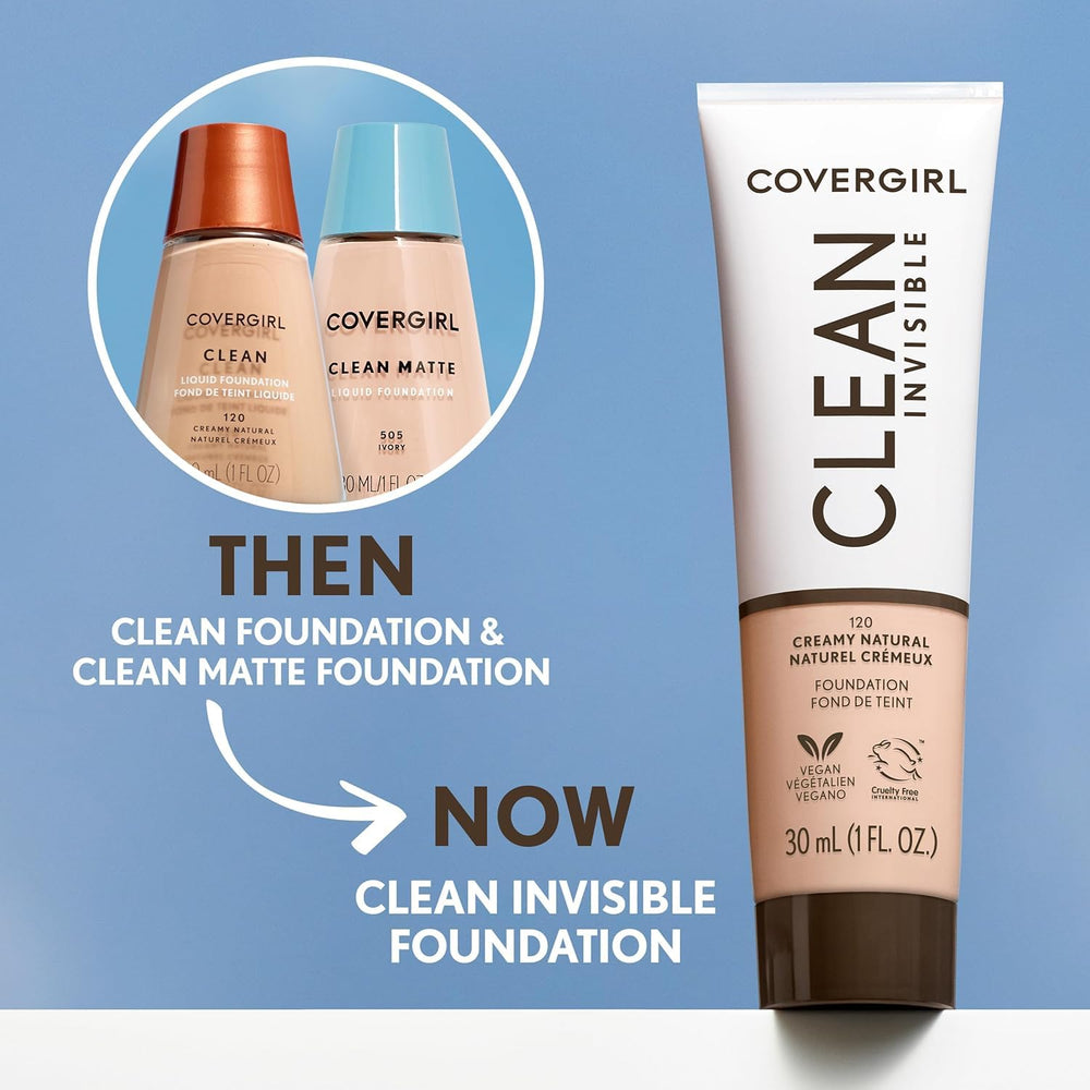 COVERGIRL foundation next to coin for scale to show compact travel-friendly size