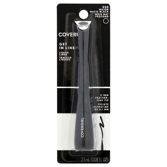 COVERGIRL eyeliner front packaging showing product and benefit of precise black pigment