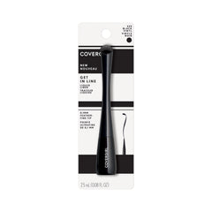 COVERGIRL eyeliner beside coin showing 0.08 fl oz size and travel convenience