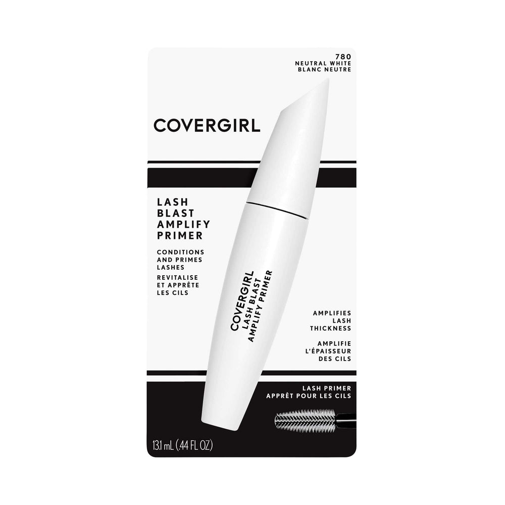 COVERGIRL creamy white primer texture close-up, smooth application and lightweight feel
