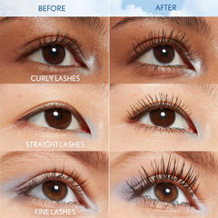 CoverGirl Lash Blast Supercloud creamy texture closeup demonstrating lightweight finish