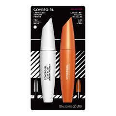 COVERGIRL twin pack front view showing both tubes and bold packaging benefit instant volume