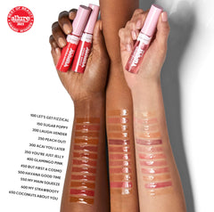 COVERGIRL gloss applied on lips demonstrating hydrated, glossy look