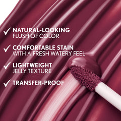 COVERGIRL Mulberry Melts on lips demonstrating natural, long-wearing color