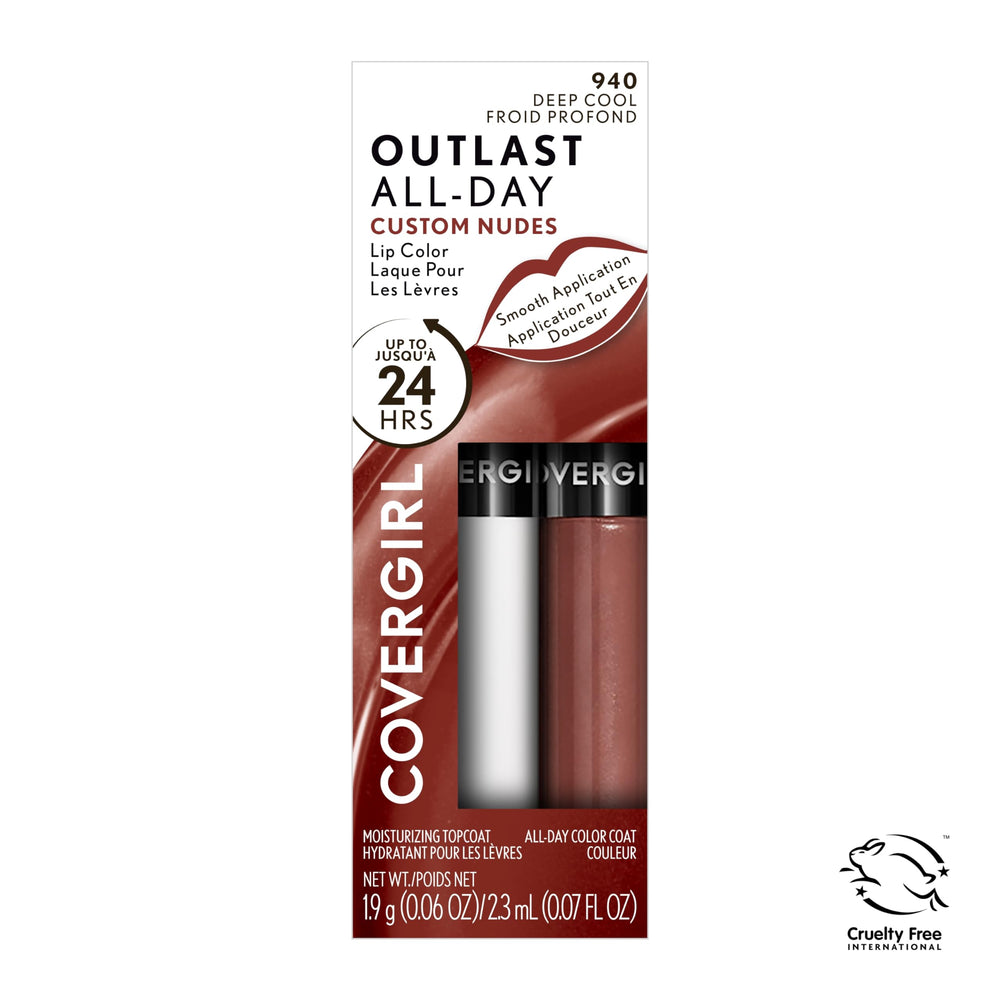 COVERGIRL product scale and contents beside ruler, size and portability benefit