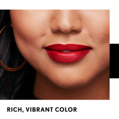 COVERGIRL lifestyle evening look portraying durable red lip for confident outings