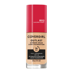 COVERGIRL front bottle showing label and shade for easy identification and selection