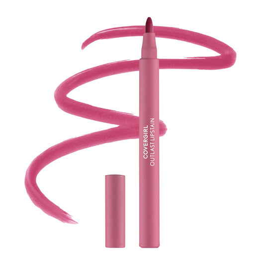 COVERGIRL Outlast front packaging showing Blushed Mauve shade and benefit of bold color