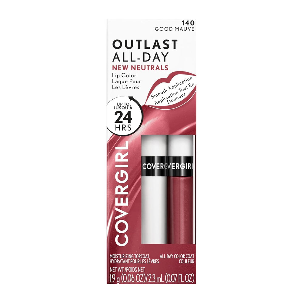 COVERGIRL Outlast open tube detail showing applicator and color payoff