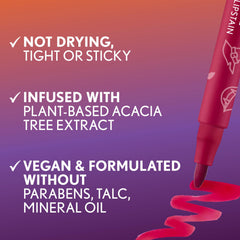 COVERGIRL Outlast lipstain on model lips demonstrating smooth application and long wear
