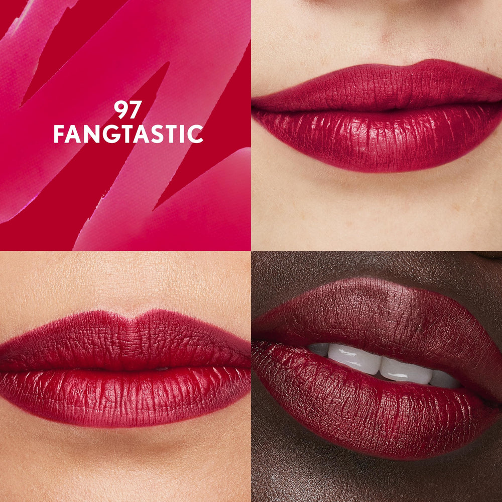 COVERGIRL Outlast lipstain texture swipe showing satin finish and buildable pigment