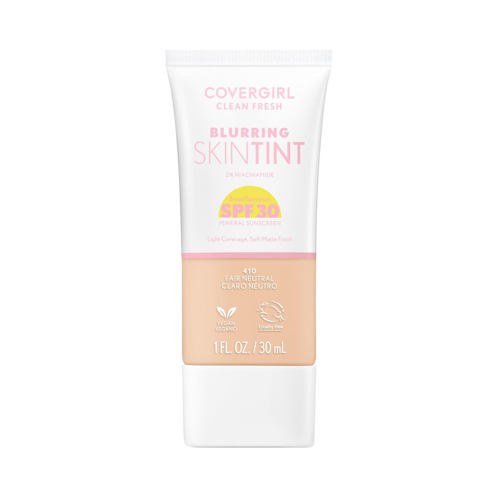 COVERGIRL front-facing bottle showing label and shade, clear benefit of easy selection