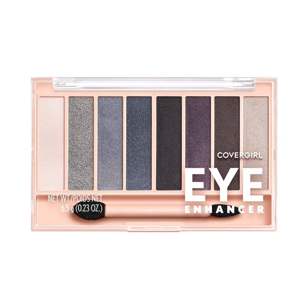 COVERGIRL palette front packaging showing eight smoky shades and neat layout for easy selection