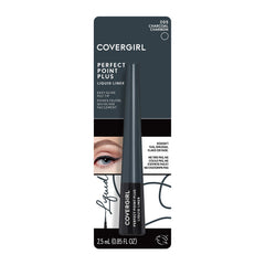 COVERGIRL charcoal swatch on skin showing rich matte color