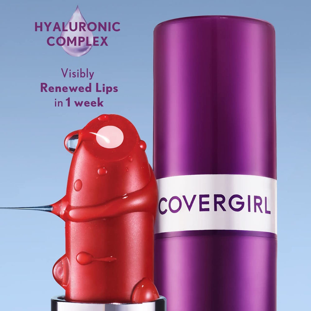 COVERGIRL ingredients label close-up showing Hyaluronic Complex and vitamins