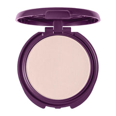 COVERGIRL pressed powder open top showing pan and neat finish benefit