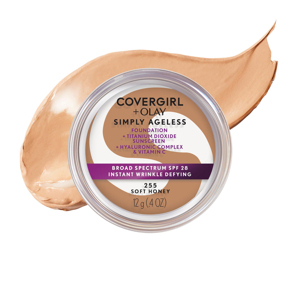 COVERGIRL front packaging showing bottle and label, easy-to-read protection