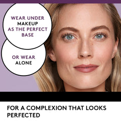 COVERGIRL label closeup highlighting vitamins A and E benefits and ingredient clarity