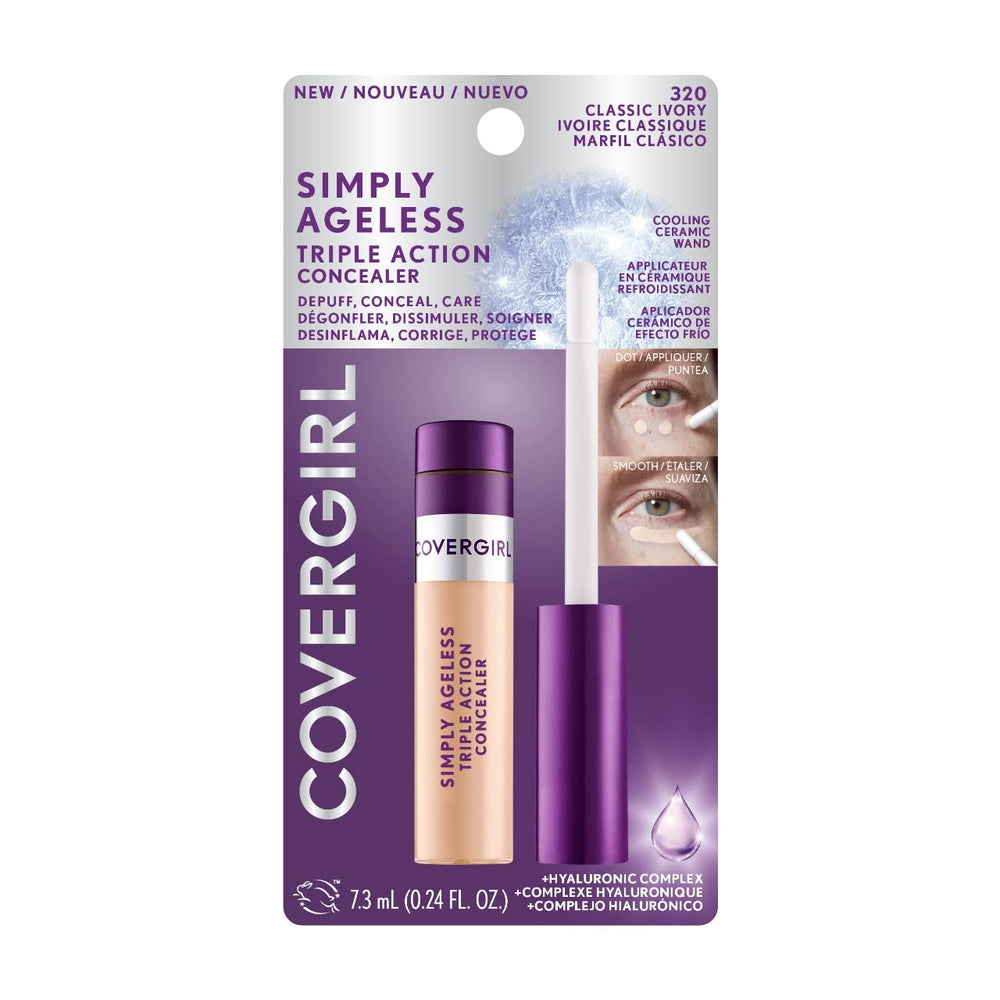 COVERGIRL lifestyle model applying concealer showing natural finish and effortless blending