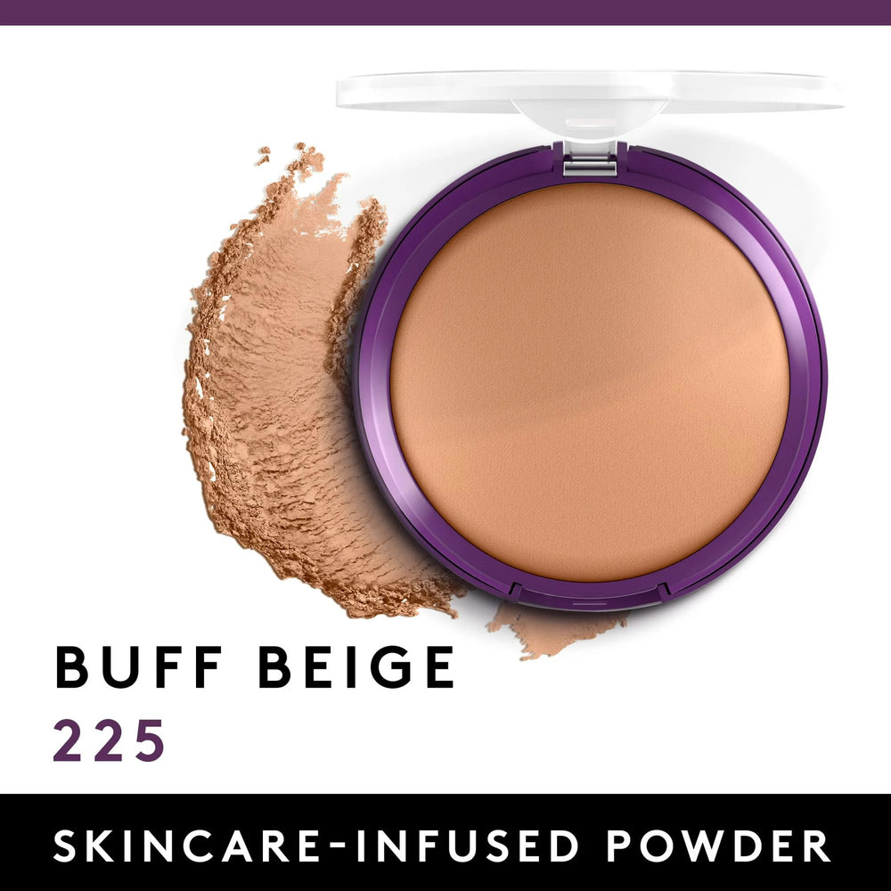 COVERGIRL open pan close-up revealing creamy pressed powder texture and blendability