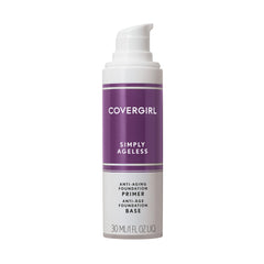COVERGIRL Simply Ageless primer front packaging showing product and benefit