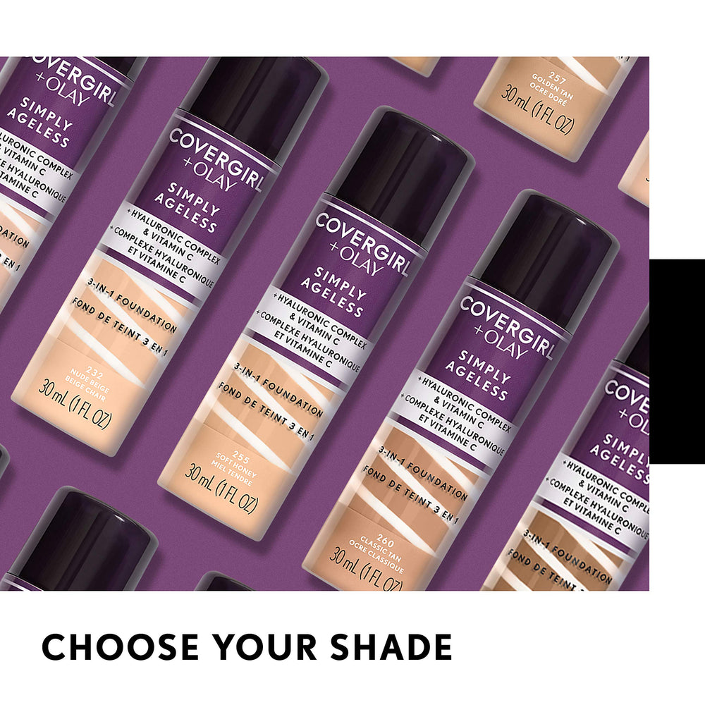 COVERGIRL Simply Ageless primer on a bathroom vanity lifestyle shot showing everyday use
