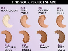 COVERGIRL close-up of powder surface demonstrating creamy, non-cakey texture