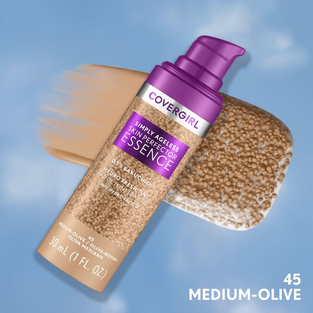 COVERGIRL gel texture close-up showing lightweight, water-rich formula and glow
