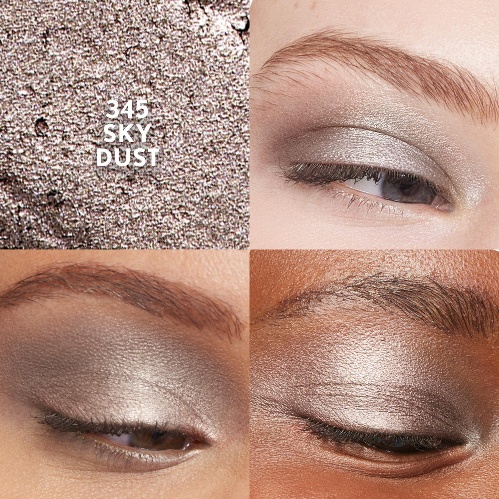 COVERGIRL Sky Dust swatch on arm showing buildable shimmer payoff