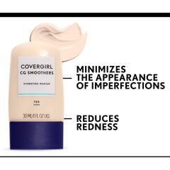 COVERGIRL creamy texture on pump highlighting smooth application benefit