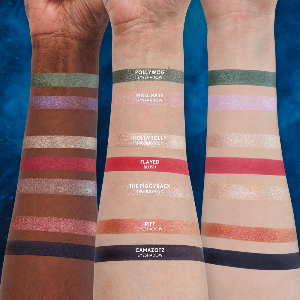COVERGIRL swatch texture showing blendable shimmer and matte finishes benefits