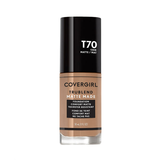 COVERGIRL front packaging showing sleek bottle and matte finish benefit