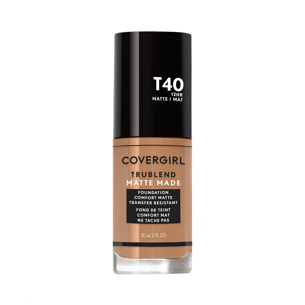 COVERGIRL front bottle shot showing Sun Beige shade and matte finish benefit