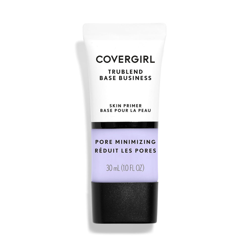 COVERGIRL TruBlend primer front packaging showing product name and size, fast prep benefit