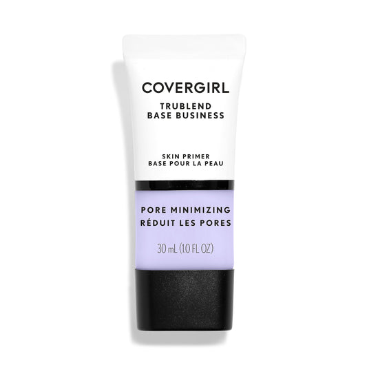 COVERGIRL TruBlend primer front packaging showing product name and size, fast prep benefit