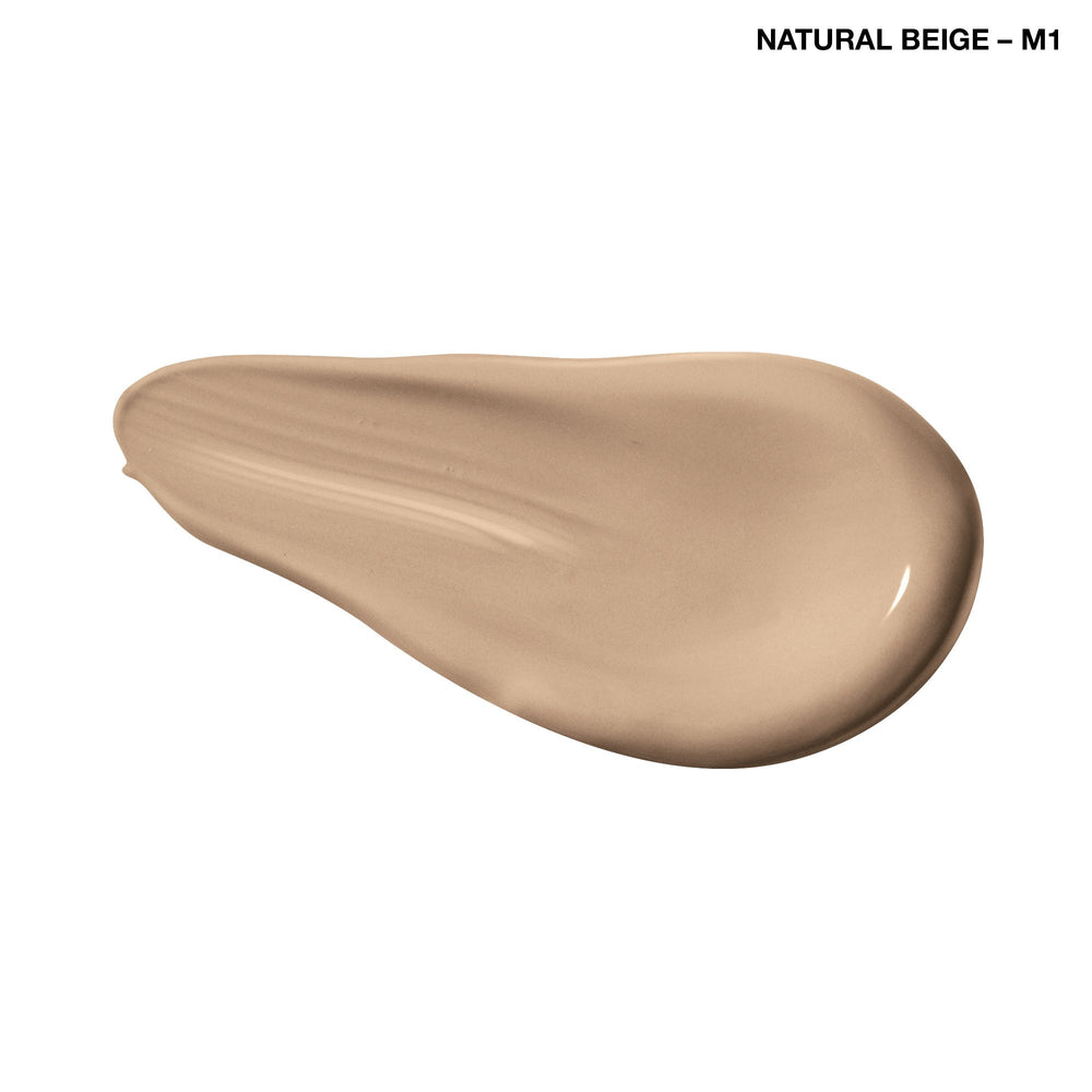COVERGIRL foundation texture on fingertip showing smooth blendability benefit
