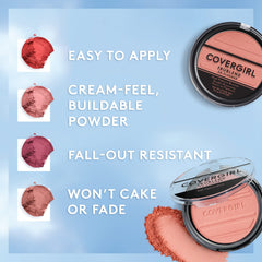 COVERGIRL swatch on arm shows true shade payoff and buildable intensity