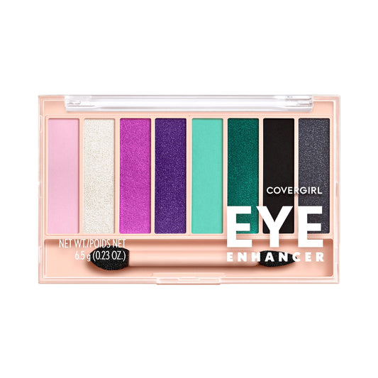 COVERGIRL palette front packaging showing eight shades and easy portability