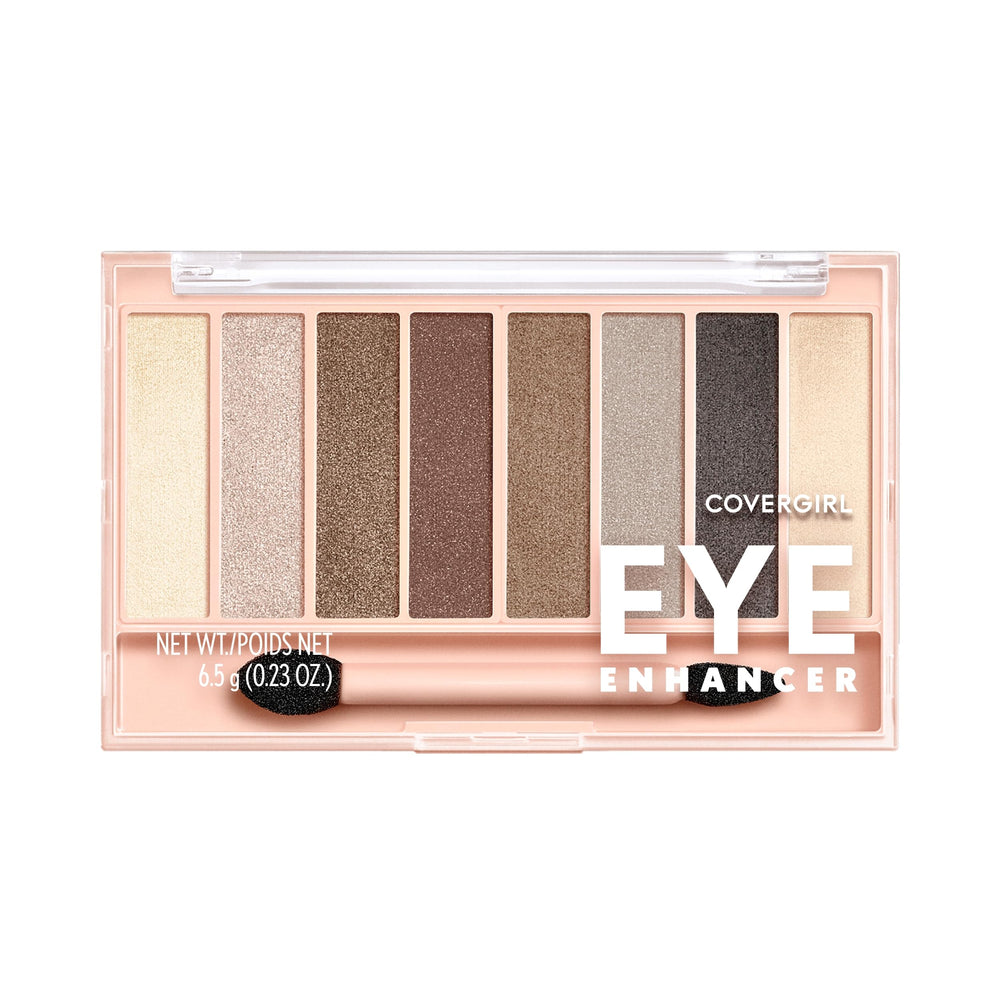 COVERGIRL palette front packaging showing compact neutral design and portability benefit