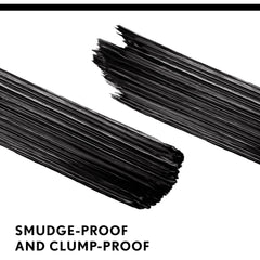 COVERGIRL swiped-on lashes showing intense very black color and length benefit